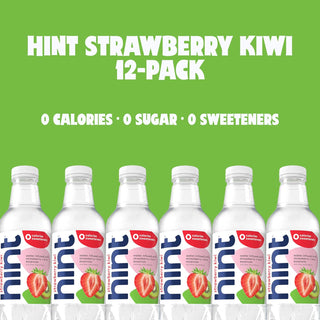 Hint Fruit-Infused Water, Strawberry Kiwi, 16oz (Pack of 12)