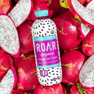 ROAR Organic Electrolyte Infusion Drink, Dragon Fruit Punch, 18 oz (Pack of 12)