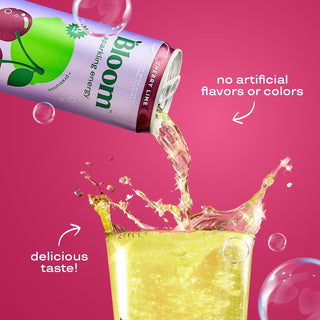 Bloom Sparkling Energy Drink, Cherry Lime, 12oz (Pack of 12)