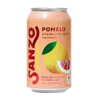 Sanzo Flavored Sparkling Water, Pomelo (Grapefruit), 12oz (Pack of 12)