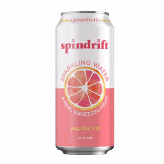 Spindrift Fruit Flavored Sparkling Water, Grapefruit, 16oz (Pack of 12)