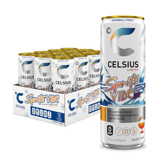 CELSIUS Sparkling Energy Drink, Spritz Vibe, 12oz (Pack of 12)