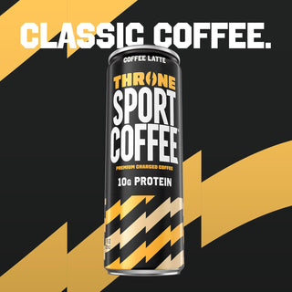 Throne Sport Cold Brew Coffee 10g Protein, Coffee Latte, 11oz (Pack of 12)