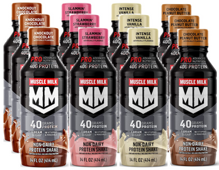 Muscle Milk PRO Series 40g Protein Shake, 4 Flavor Variety, 14oz (Pack of 12)