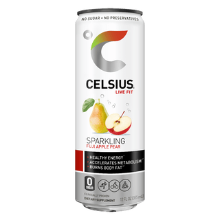 CELSIUS Sparkling Energy Drink, Fuji Pear Apple, 12oz (Pack of 12)