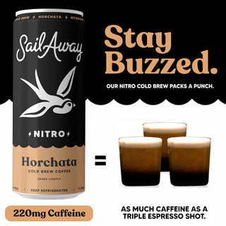 Sail Away Cold Brew Nitro Coffee, Horchata, 11.5oz (Pack of 12)