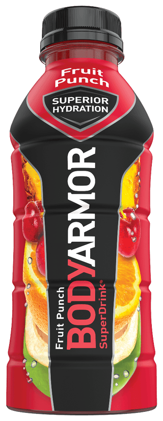 BodyArmor Electrolyte SuperDrink, Fruit Punch, 16 Oz (Pack of 12)