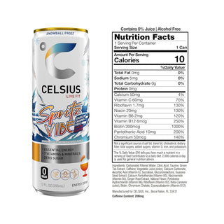 CELSIUS Sparkling Energy Drink, Spritz Vibe, 12oz (Pack of 12)
