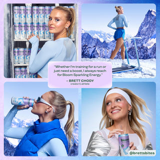 Bloom Sparkling Energy Drink, Glacier Crush, 12oz (Pack of 12)