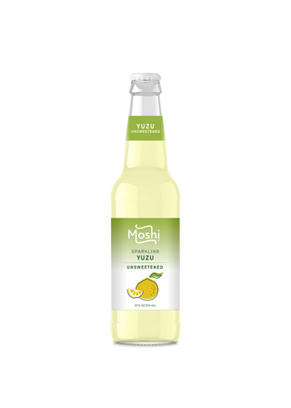 Moshi Yuzu Sparkling Drink, Unsweetened Sparkling Water, 12oz (Pack of 12)