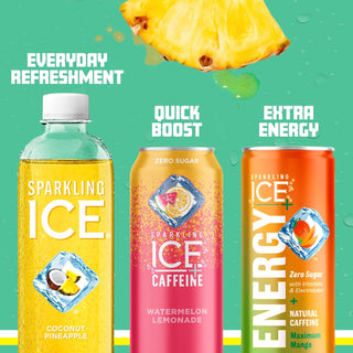 Sparkling Ice Flavored Sparkling Water, Coconut Pineapple, 17 oz (Pack of 12)