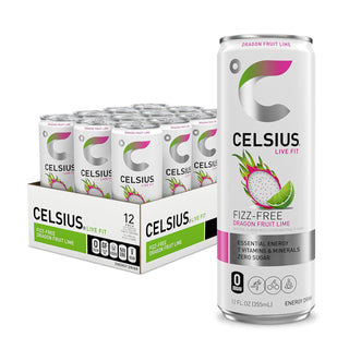 CELSIUS Fizz-Free Energy Drink, Dragon Fruit Lime, 12oz (Pack of 12)