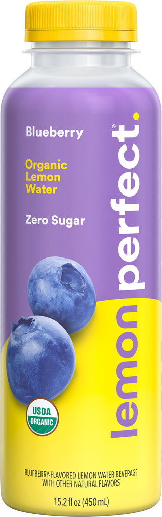 Lemon Perfect Lemon Water, Blueberry, 15.2oz (Pack of 12)