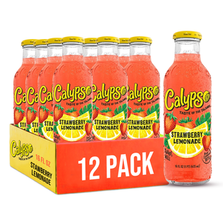 Calypso Lemonade, Strawberry, 16oz (Pack of 12)