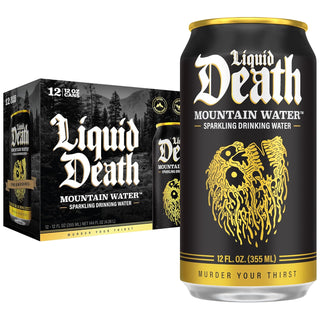 Liquid Death Sparkling Mountain Water 12oz (Pack of 12)