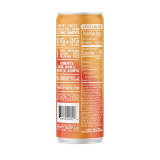 Pretty Tasty Collagen Tea, Peach, 12oz (Pack of 12)