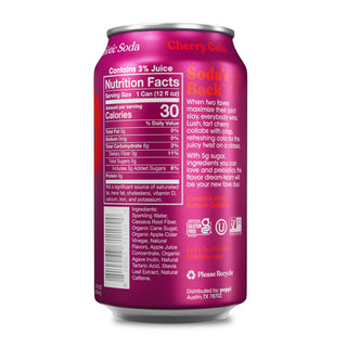 Poppi Prebiotic Soda, Cherry Cola, 12oz (Pack of 12)