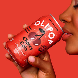 Olipop Sparkling Prebiotic Soda, Cherry Cola, 12oz (Pack of 12)