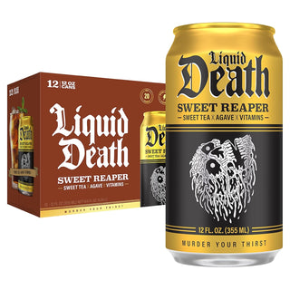 Liquid Death Iced Tea, Sweet Reaper, 12oz (Pack of 12)
