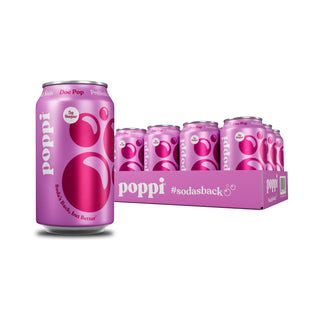Poppi Prebiotic Soda, Doc Pop, 12oz (Pack of 12)