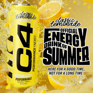 Cellucor C4 Performance Zero Sugar Energy Drink, Classic Lemonade, 16oz (Pack of 12)
