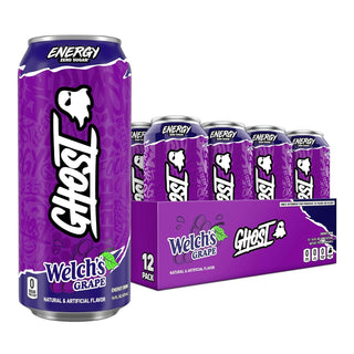 Ghost Energy Drink, Welch's Grape, 16oz (Pack of 12)
