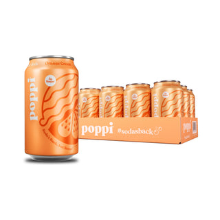 Poppi Prebiotic Soda, Orange Cream, 12oz (Pack of 12)