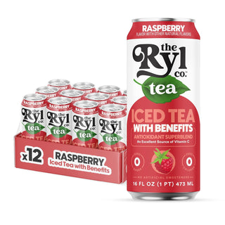 RYL Iced Tea, Raspberry, 16oz (Pack of 12)