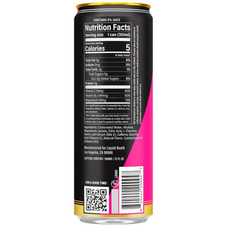 Liquid Death Sparkling Energy, Scary Strawberry, 12oz 12 Pack
