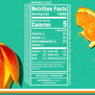 Sparkling Ice Flavored Sparkling Water, Orange Mango, 17 oz (Pack of 12)
