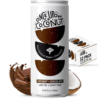 Once Upon a Coconut 100% Pure Coconut Water, Chocolate, 10.8oz (Pack of 12)
