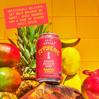 De La Calle Tepache Modern Mexican Soda, Mango Chili, 12oz (Pack of 12)