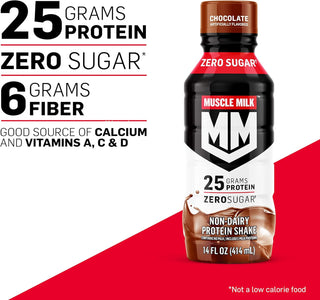 Muscle Milk Genuine 25g Protein Shake, Chocolate, 14 oz (Pack of 12)