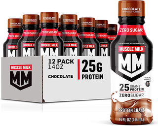 Muscle Milk Genuine 25g Protein Shake, Chocolate, 14 oz (Pack of 12)