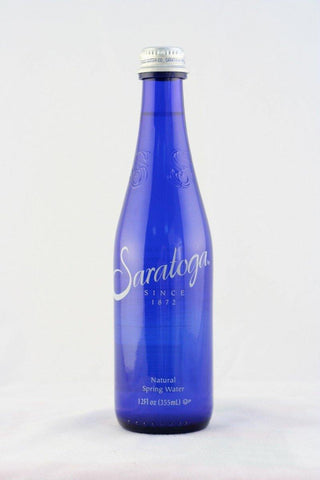 Saratoga Still Natural Spring Water, 12 oz Glass Bottles (Pack of 24)