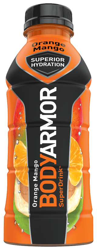 BodyArmor Electrolyte SuperDrink, Orange Mango, 16 Oz (Pack of 12)
