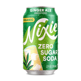 Nixie Organic Zero Sugar Soda, Ginger Ale, 12oz (Pack of 12)
