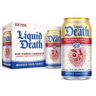 Liquid Death Iced Tea, Pop Tarts Carnage, 12oz (Pack of 12)