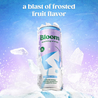 Bloom Sparkling Energy Drink, Glacier Crush, 12oz (Pack of 12)