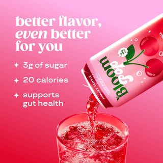 Bloom Pop Prebiotic Soda, Shirley Temple, 12oz (Pack of 12)