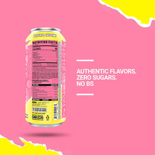 Ghost Energy Drink, Sour Pink Lemonade, 16oz (Pack of 12)