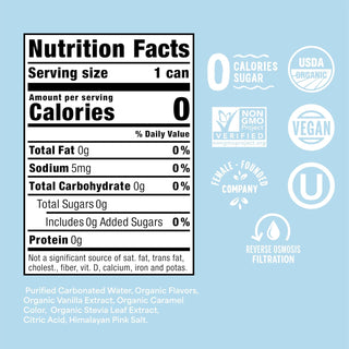 Nixie Organic Zero Sugar Soda, Cream Soda, 12oz (Pack of 12)