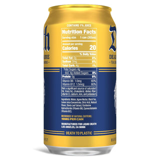 Liquid Death Iced Tea, Dead Billionaire, 12oz (Pack of 12)