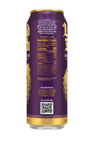Liquid Death Sparkling Water, Doctor Death, 19.2oz King Size (Pack of 12)