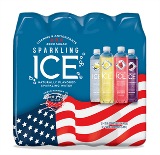 Sparkling Ice Naturally Flavored Sparkling Water, Blue 4 Flavor Variety, 17 oz (Pack of 12)