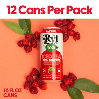 RYL Iced Tea, Raspberry, 16oz (Pack of 12)