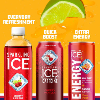 Sparkling Ice Flavored Sparkling Water, Cherry Limeade, 17 oz (Pack of 12)