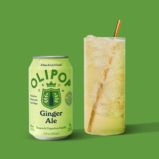 Olipop Sparkling Prebiotic Soda, Ginger Ale, 12oz (Pack of 12)