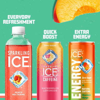 Sparkling Ice Flavored Sparkling Water, Peach Nectarine, 17 oz (Pack of 12)