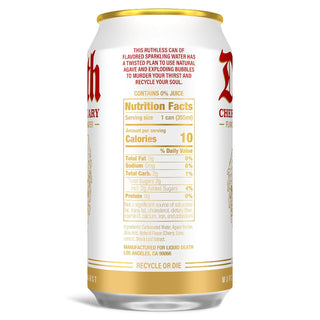 Liquid Death Sparkling Water, Cherry Obituary, 12oz (Pack of 12)